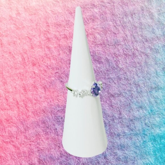 BP Kids Collection Adjustable Lab Created Light Amethyst Ring - Picture 3 of 8